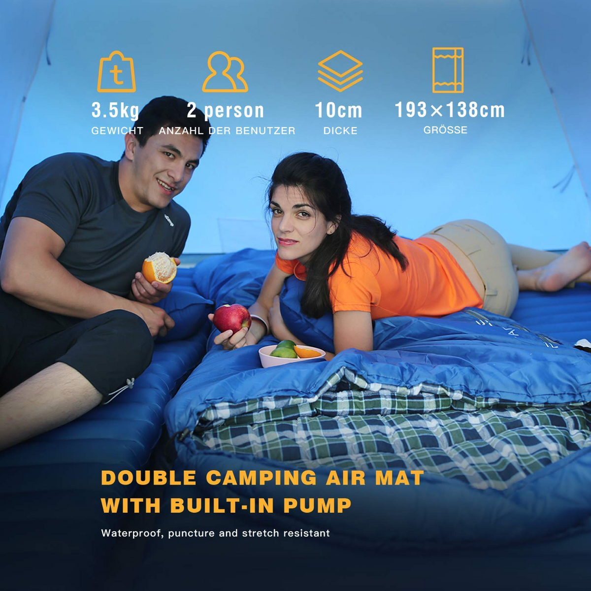 KingCamp Inflatable Air Foot Press Sleeping Pad Single/Double