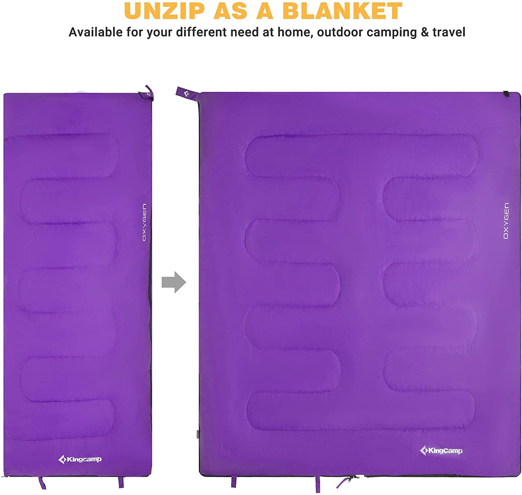 KingCamp Joinable Envelope Lightweight Adults Sleeping Bags