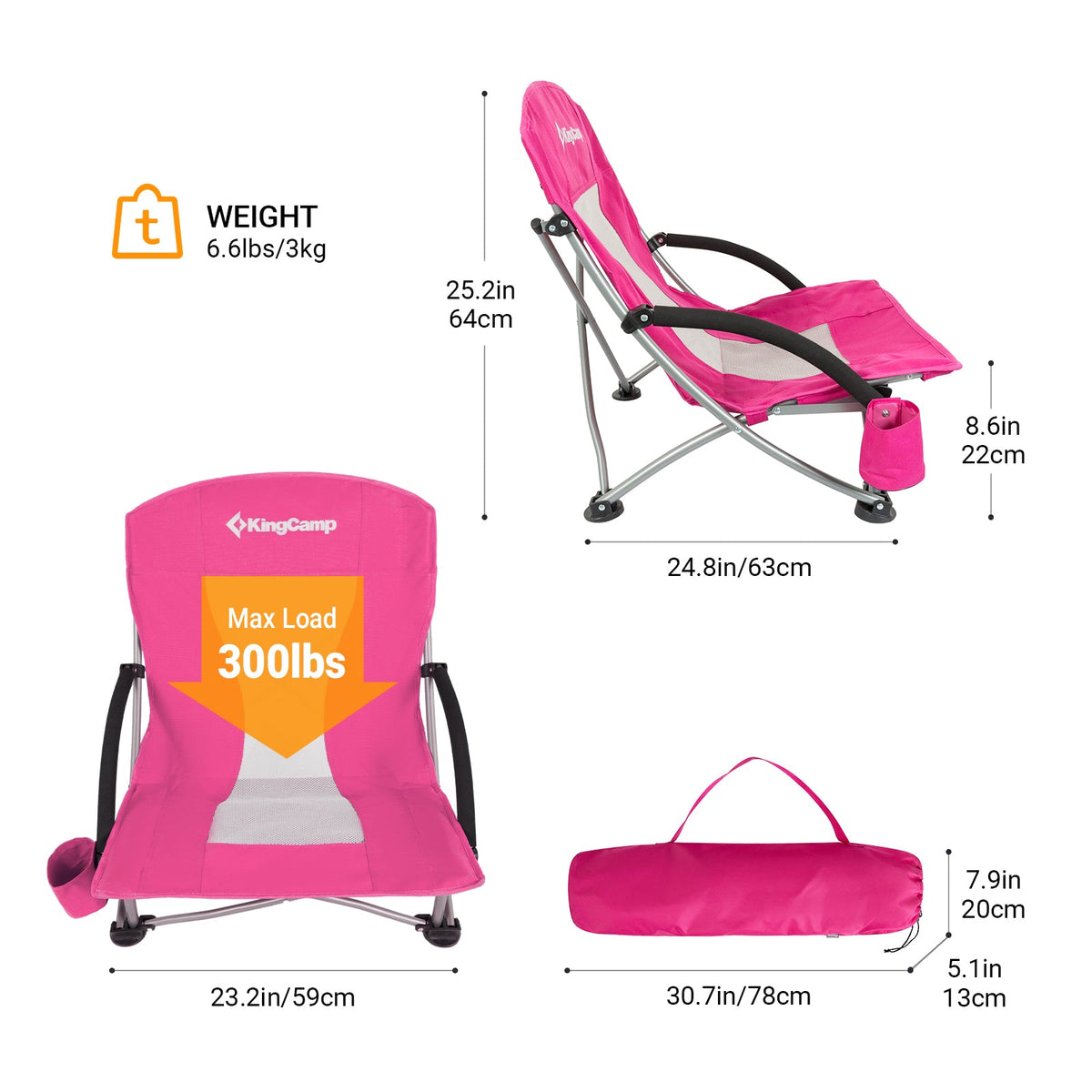 KingCamp Low Sling Beach Chairs
