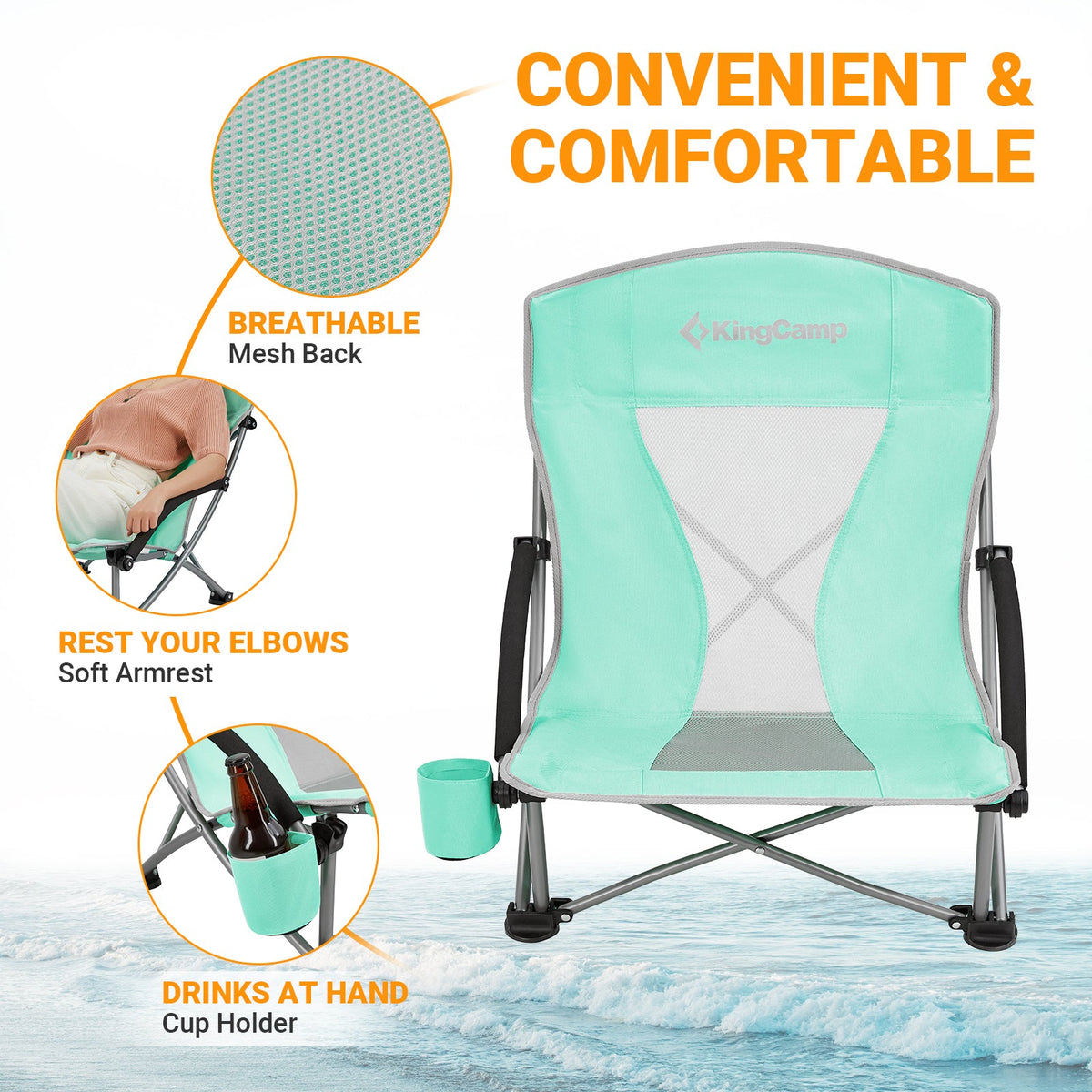 KingCamp Low Sling Beach Chairs