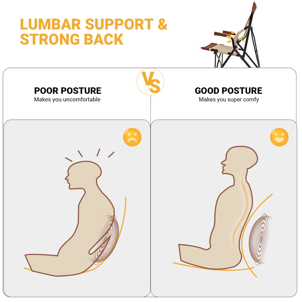 KingCamp Lumbar Support Folding Camping Chair