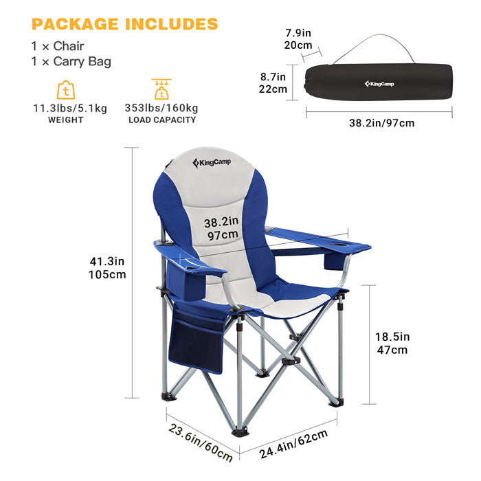 KingCamp Lumbar Support Oversized Camping Chair