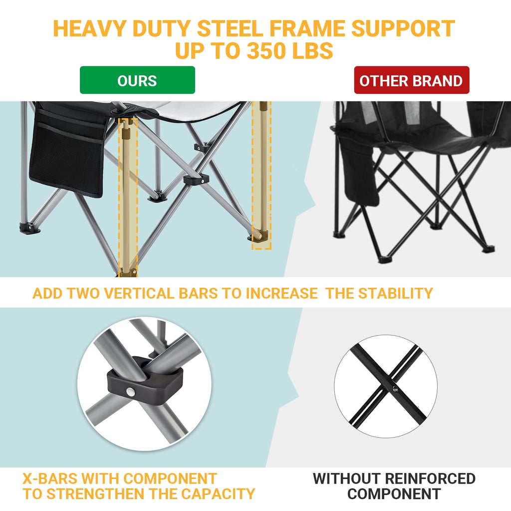KingCamp Lumbar Support Oversized Camping Chair