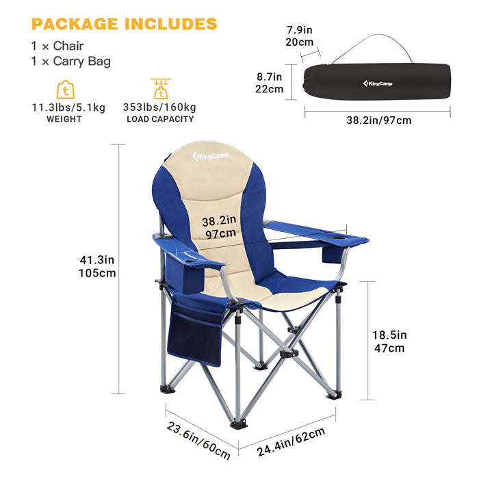 KingCamp Lumbar Support Oversized Camping Chair