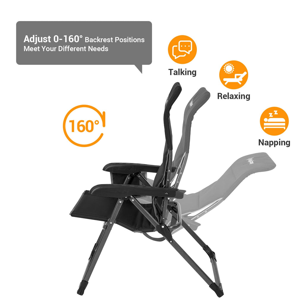 KingCamp Ergonomics Adjustable High Back Camping Chairs