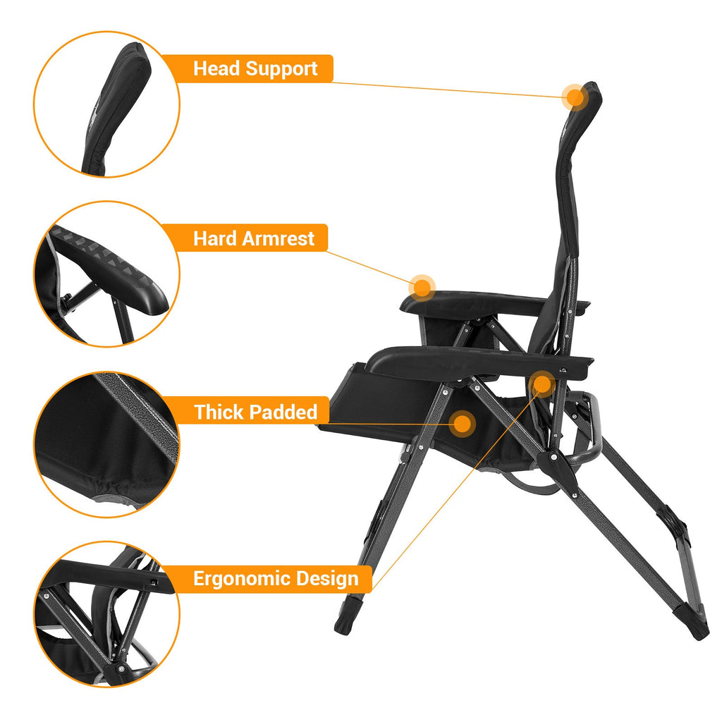KingCamp Ergonomics Adjustable High Back Camping Chairs