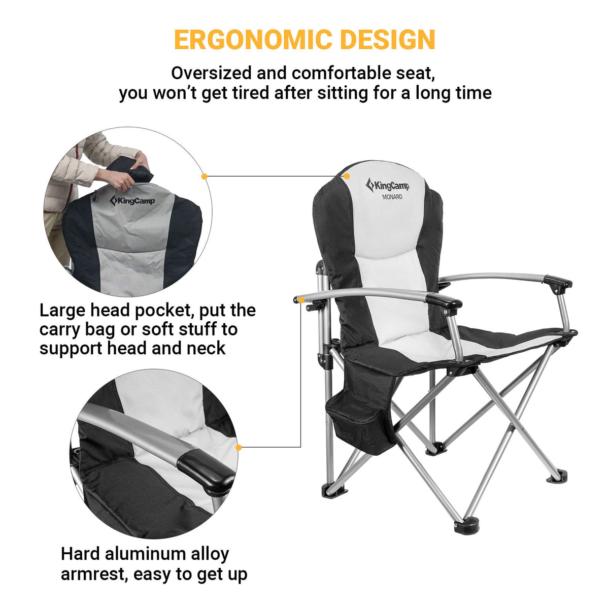 KingCamp Oversize Padded Heavy Duty Camping Chair