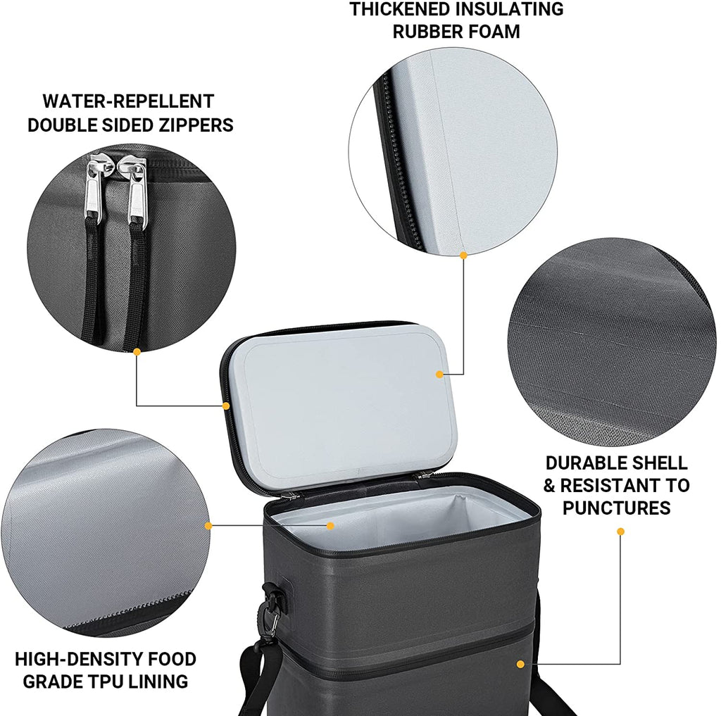 KingCamp Portable 16 Cans Double Layer Cooler Bag