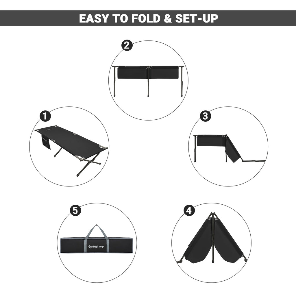 KingCamp Portable Camping Heavy Duty Cot