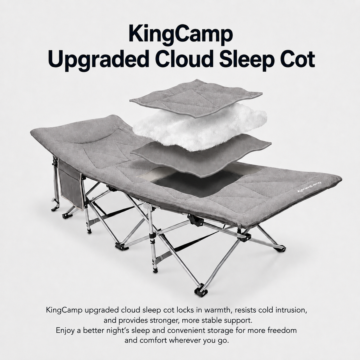 KingCamp OAK C10 PLUS Padded Camping Bed