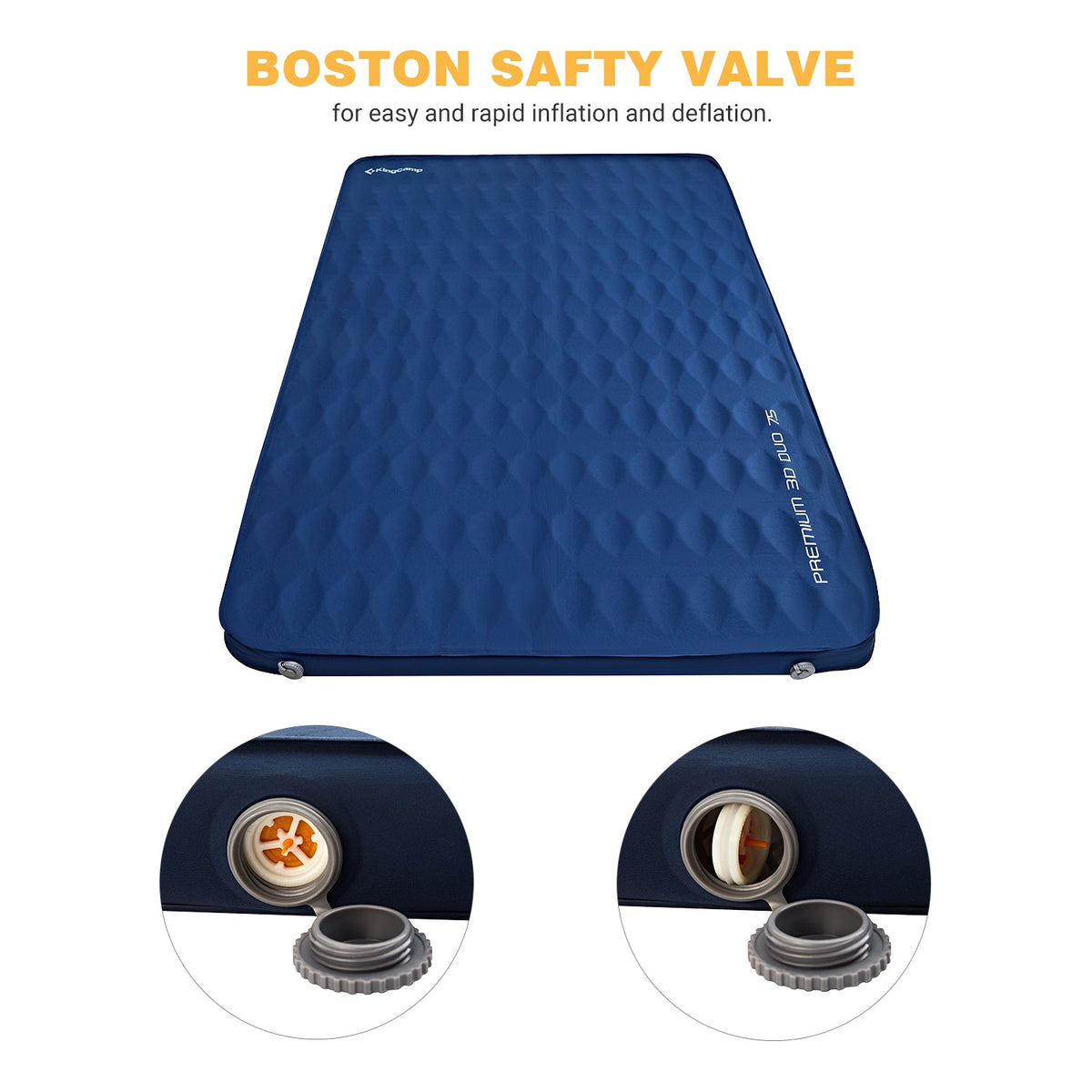 KingCamp PREMIUM 3D 7.5 Self-Inflating Double/Single Sleeping Mattress