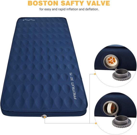 KingCamp PREMIUM 3D 7.5 Self-Inflating Double/Single Sleeping Mattress