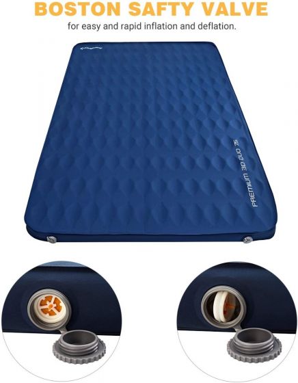 KingCamp PREMIUM 3D 7.5 Self-Inflating Double/Single Sleeping Mattress