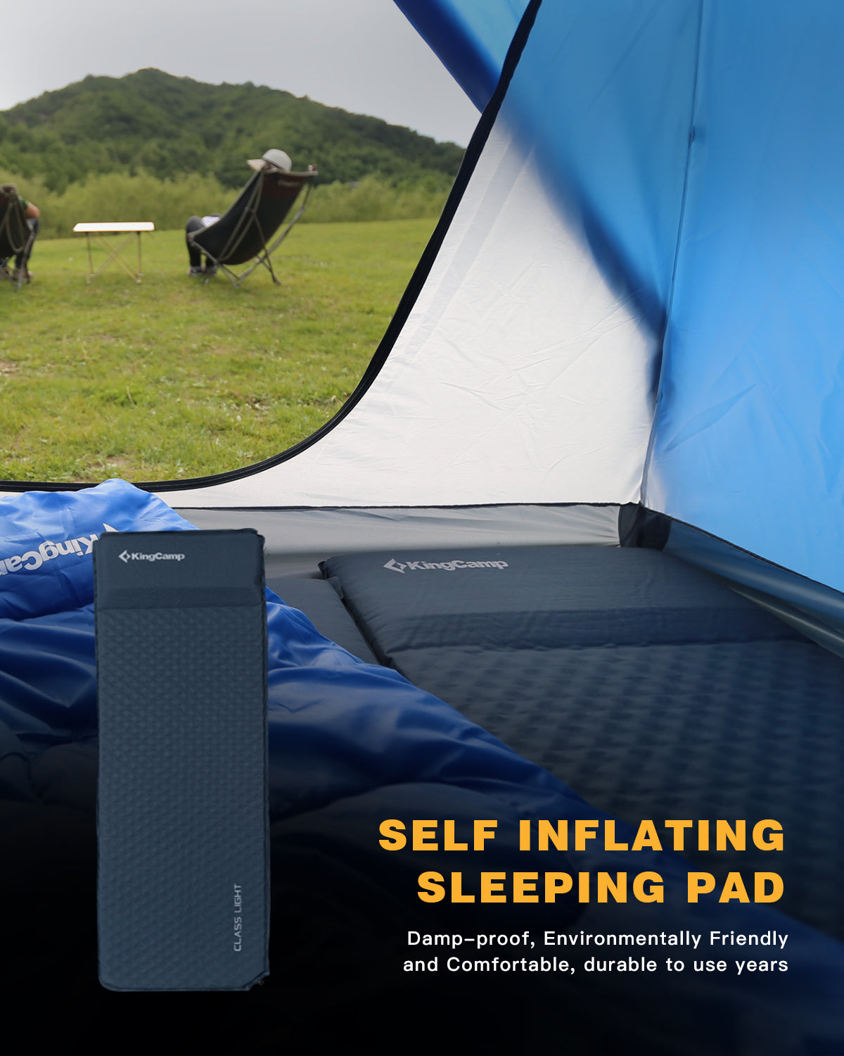 KingCamp Self-Inflating Sleeping Pads with Pillow