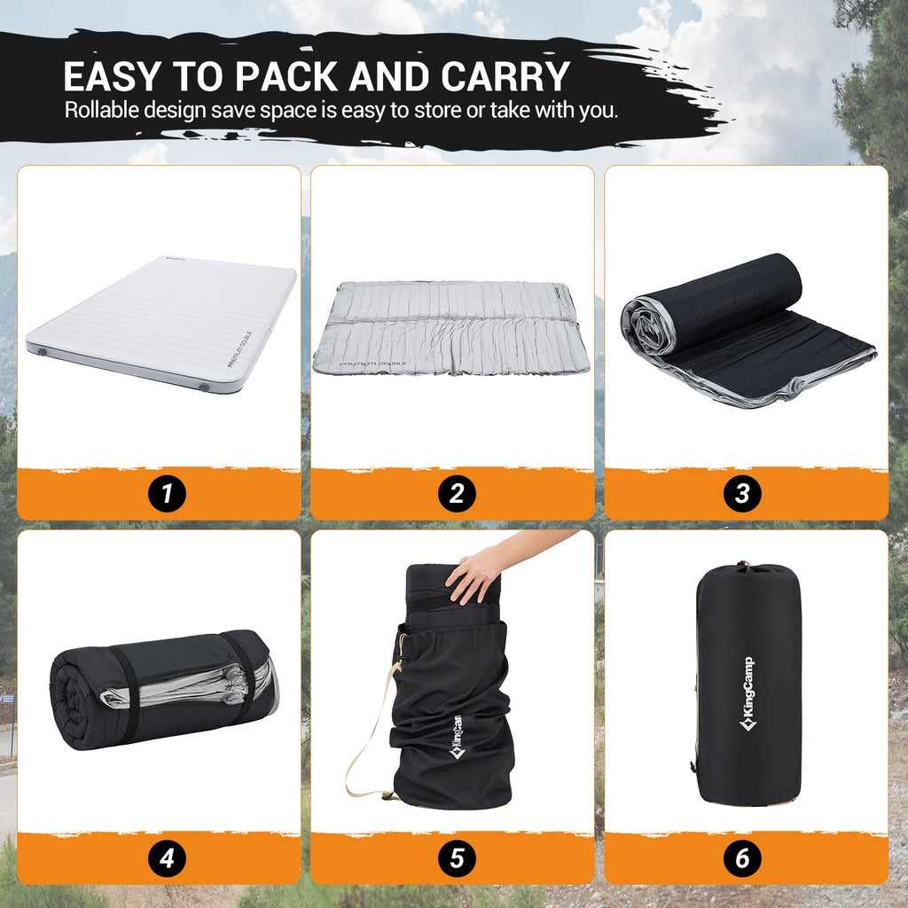 KingCamp PREMIUM Self Inflating Foam Sleeping Pad Double/Single