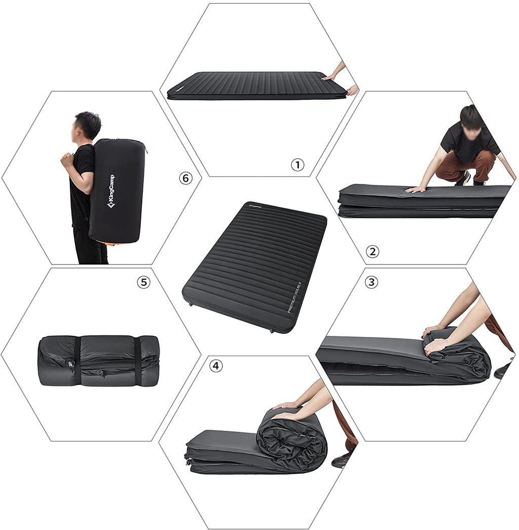 KingCamp PREMIUM Self Inflating Foam Sleeping Pad Double/Single