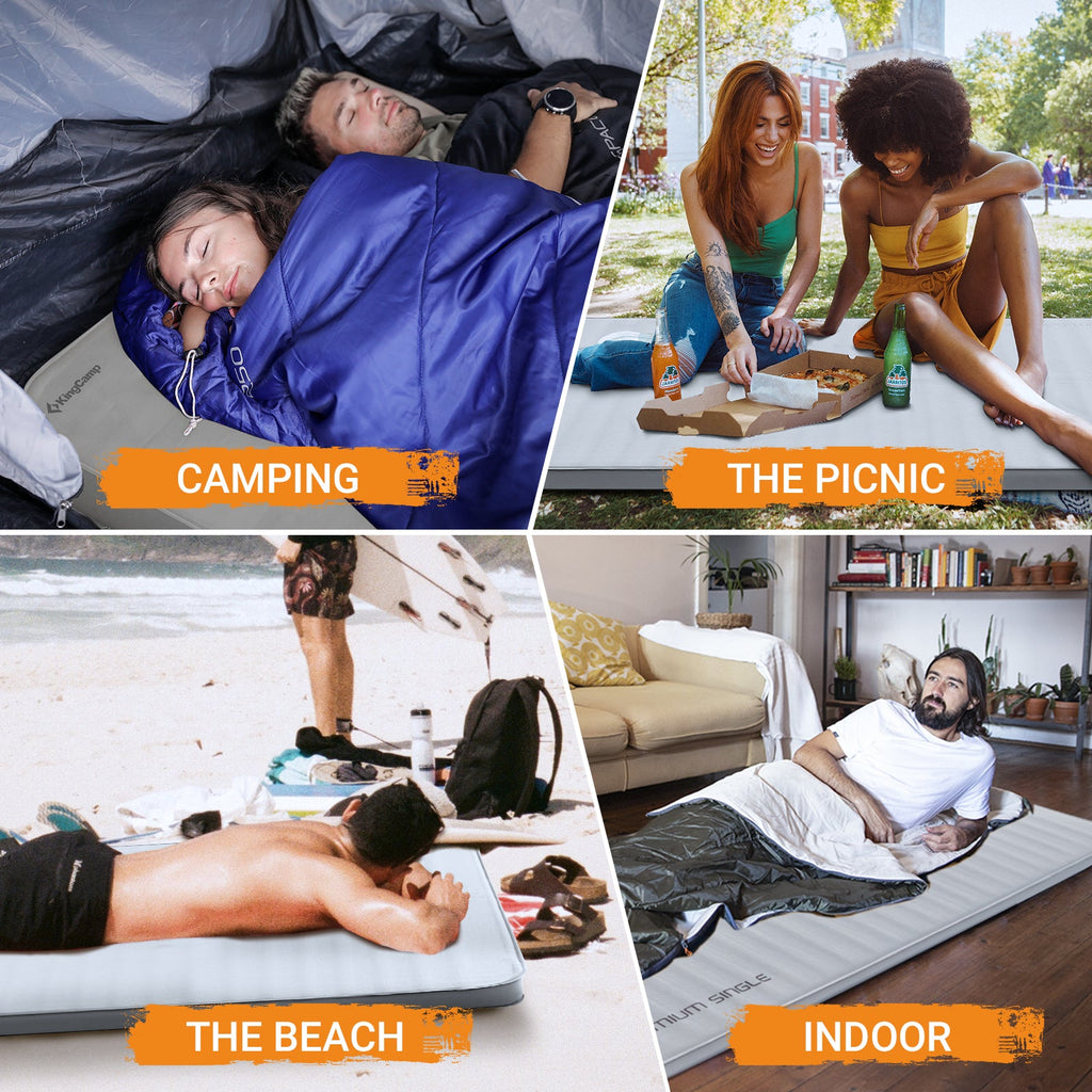 KingCamp PREMIUM Self Inflating Foam Sleeping Pad Double/Single