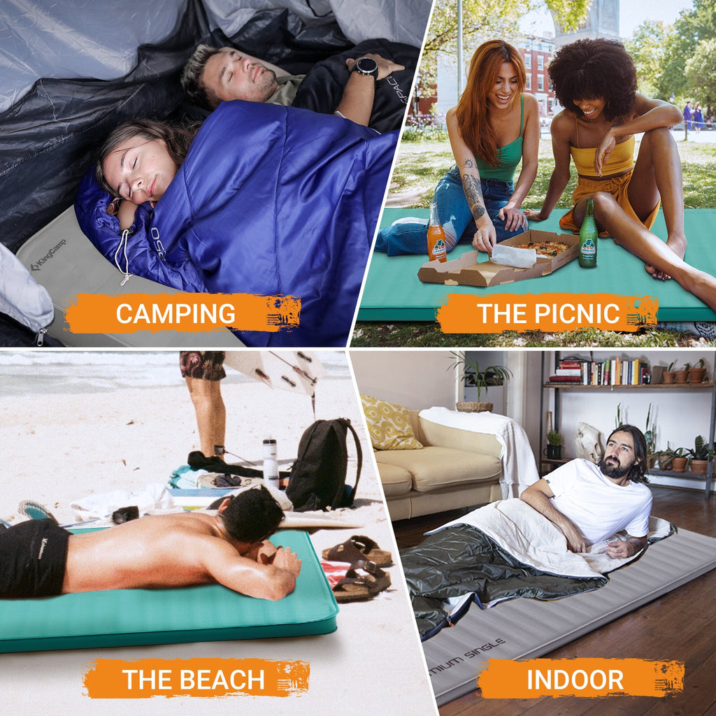 KingCamp PREMIUM Self Inflating Foam Sleeping Pad Double/Single