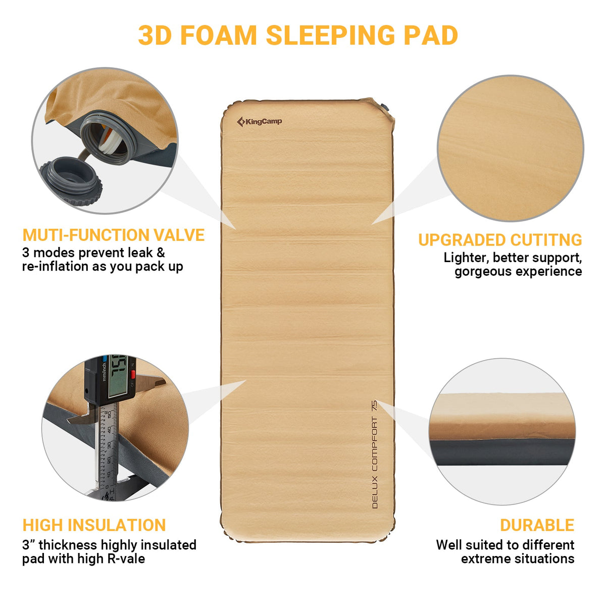 KingCamp Single Self Inflating Sleeping Pad