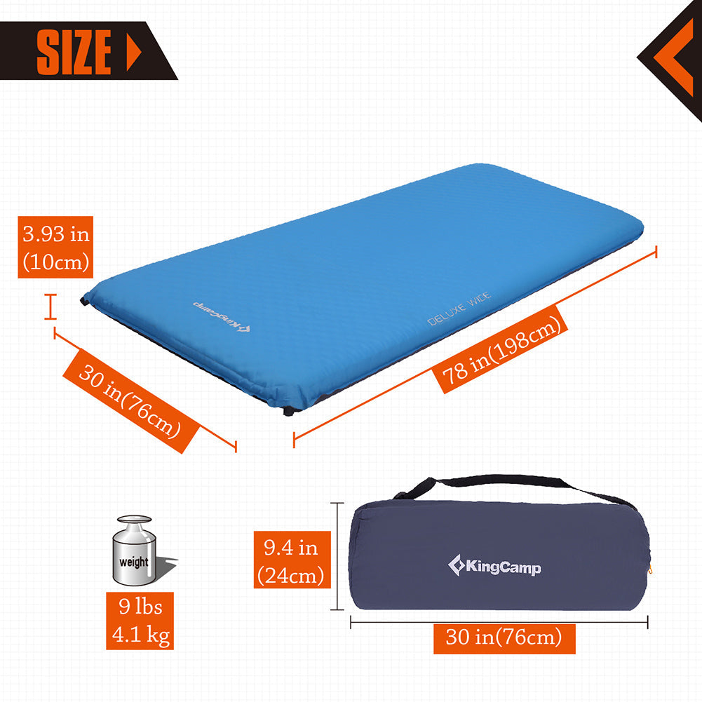 KingCamp Single Self Inflating Wide Sleeping Pad