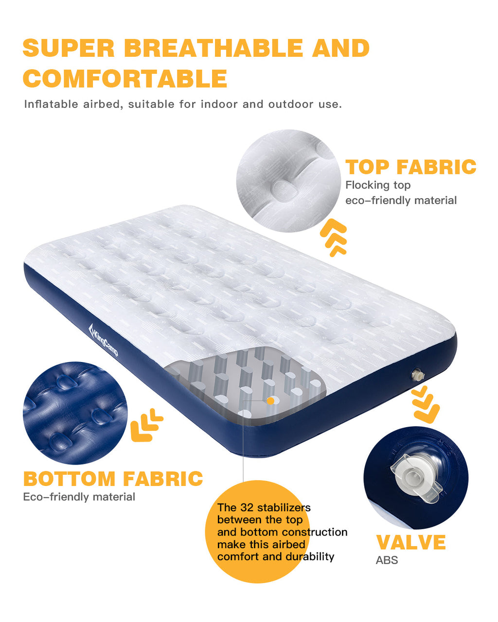 KingCamp Sleeping Pad Coil-Beam Technology Mattress