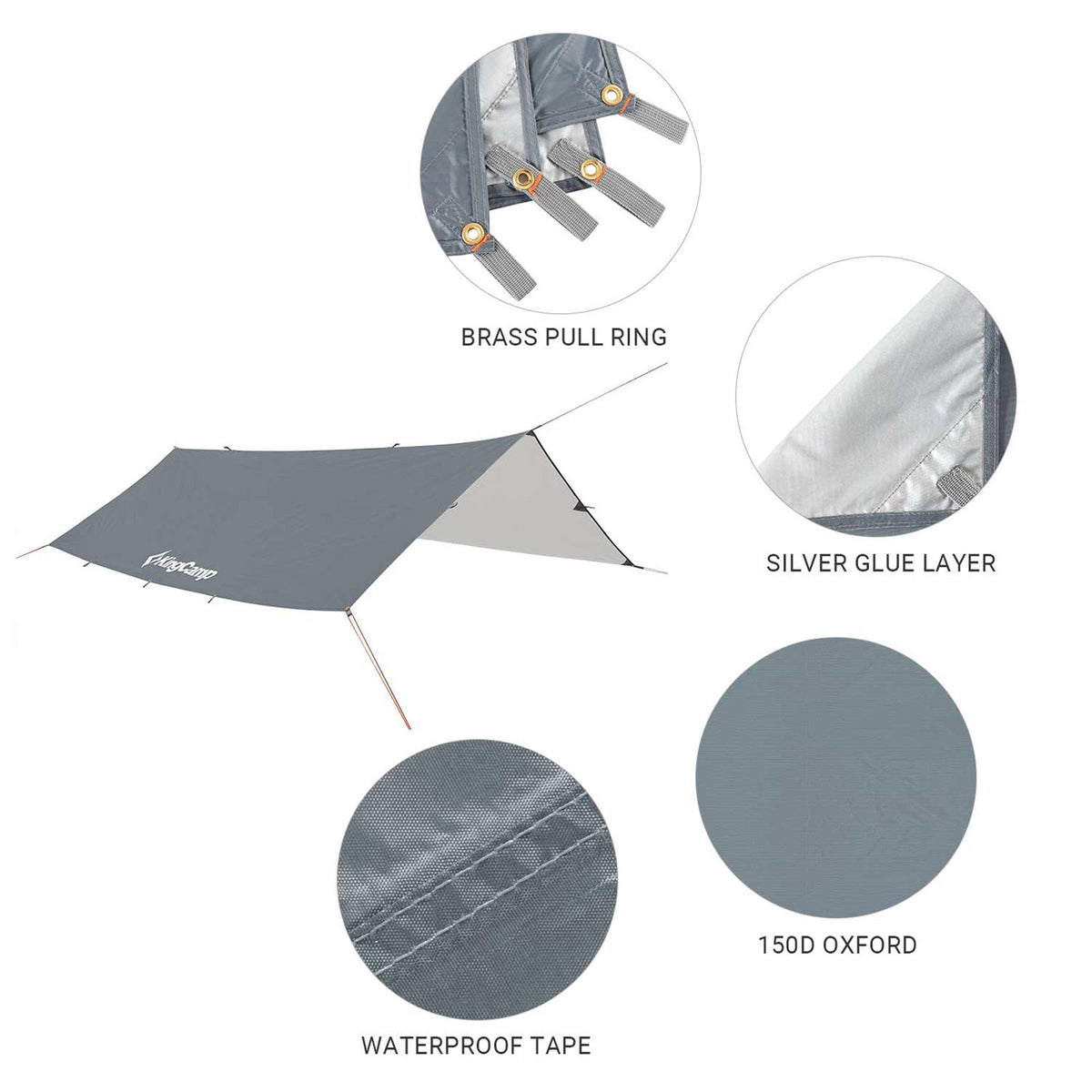 KingCamp UPF50+ Lightweight Tent Tarp Hammock Shade