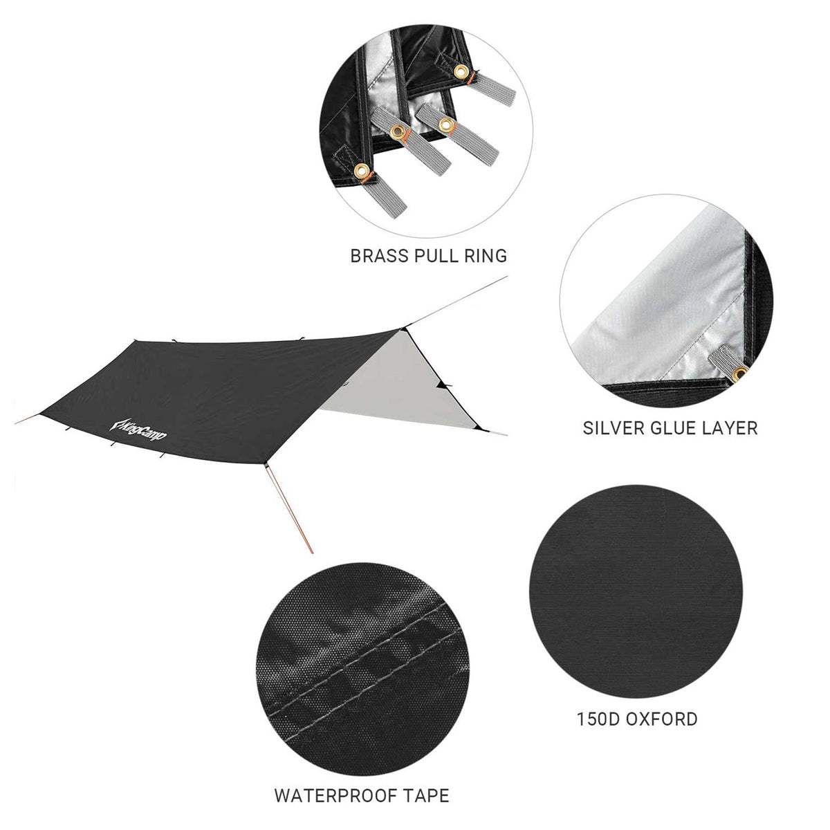 KingCamp UPF50+ Lightweight Tent Tarp Hammock Shade