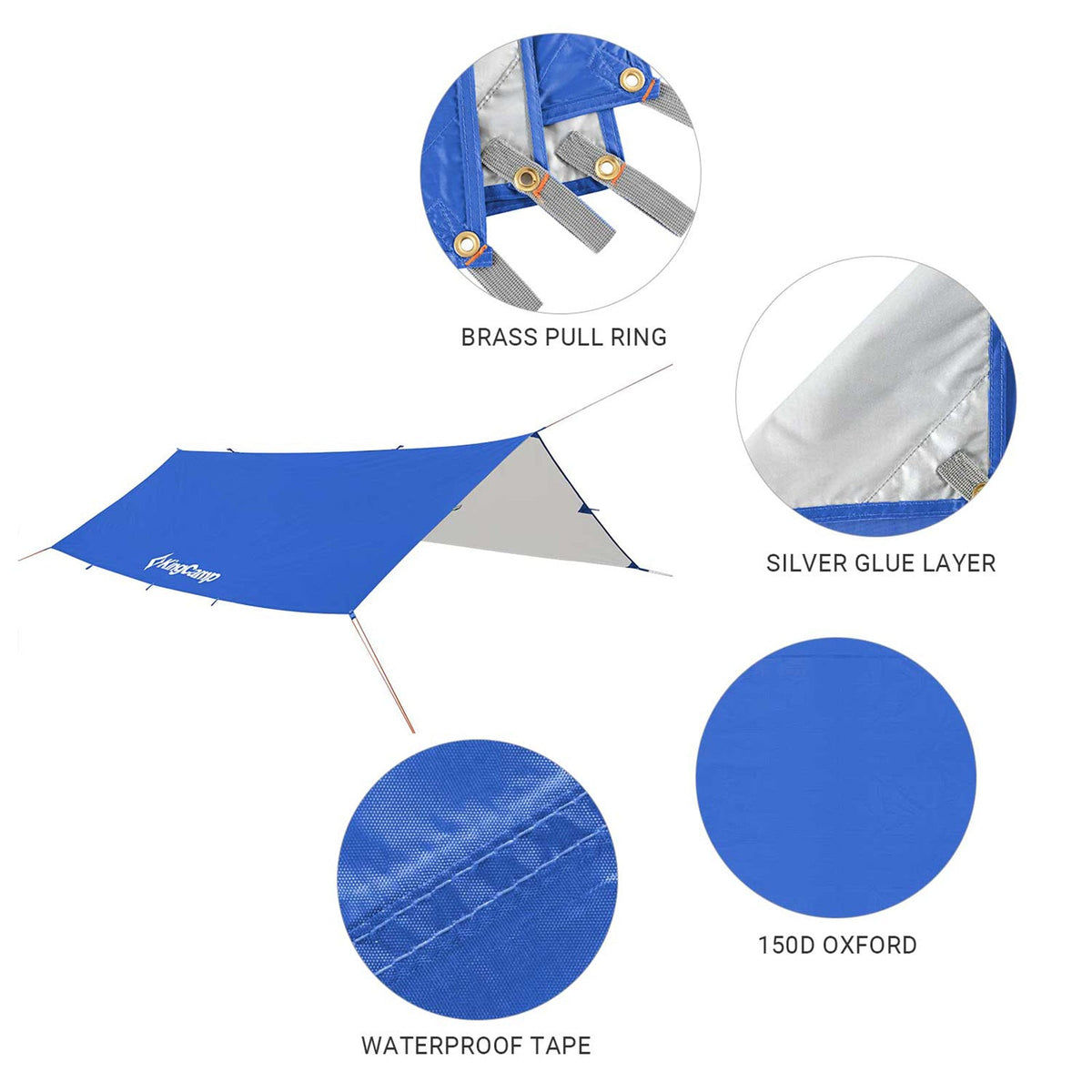 KingCamp UPF50+ Lightweight Tent Tarp Hammock Shade