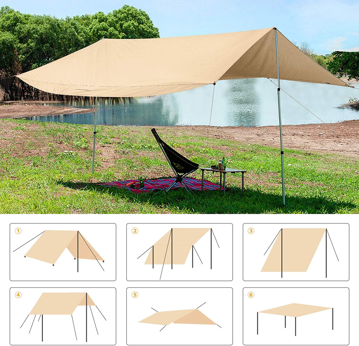 KingCamp Waterproof Ultra-lightweight Tent Tarp