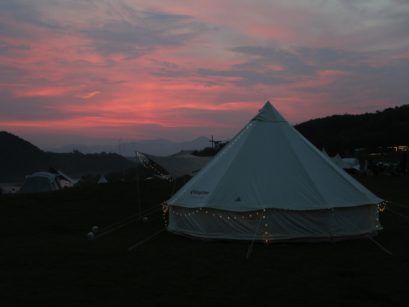 KingCamp KHAN C 400 Glamping Cotton Bell Tent 16.4ft/13.2ft