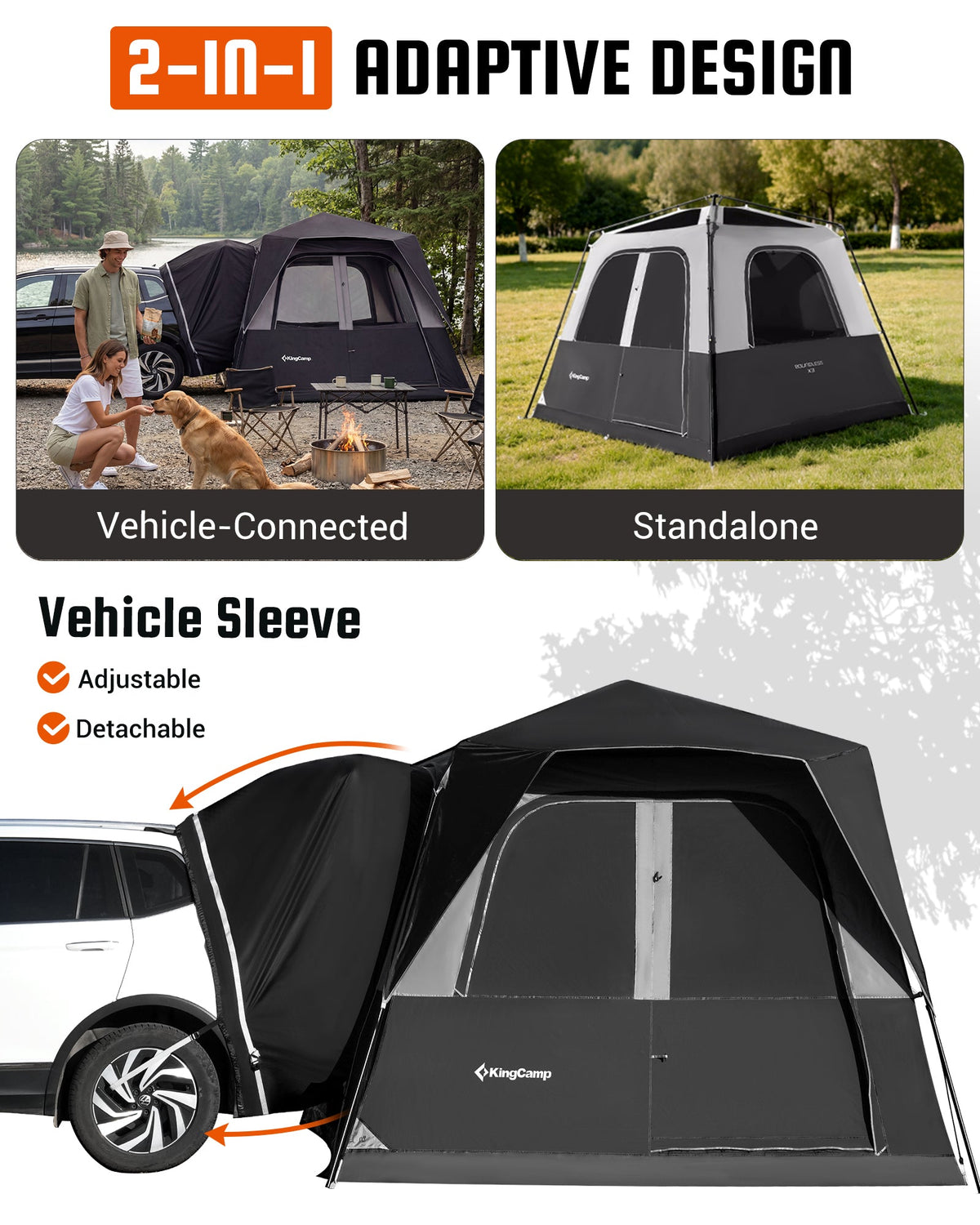 KingCamp BOUNDLESS X3 Car Camping Tent