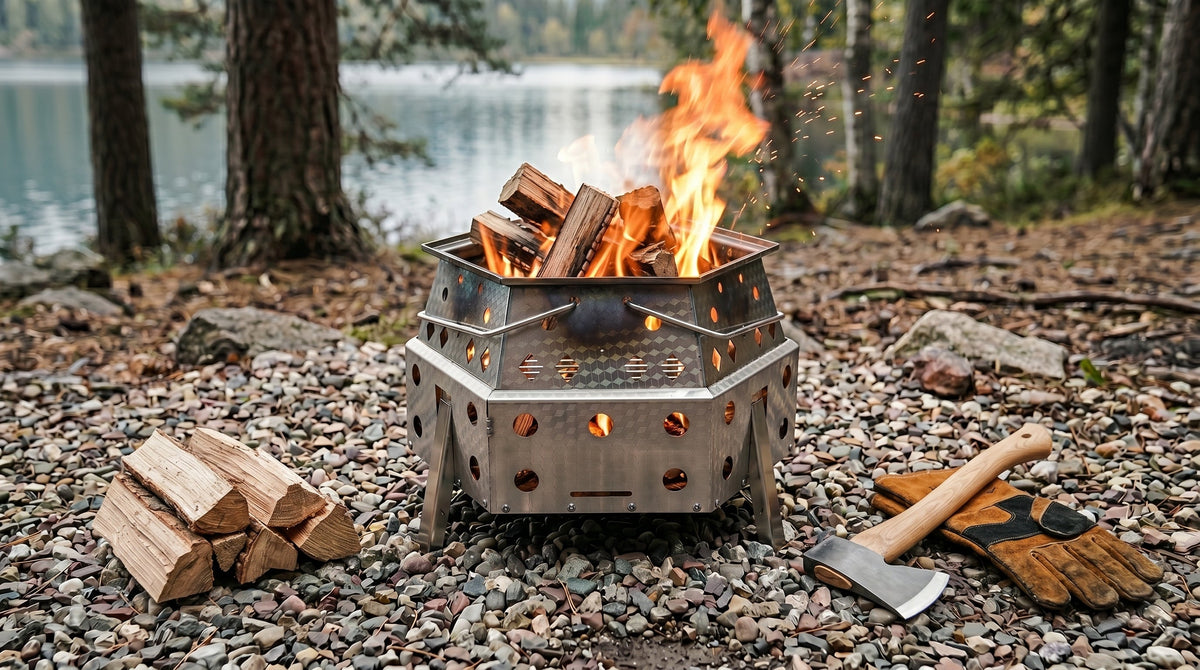 KingCamp Hexagonal Telescopic Wood-Burning Stove