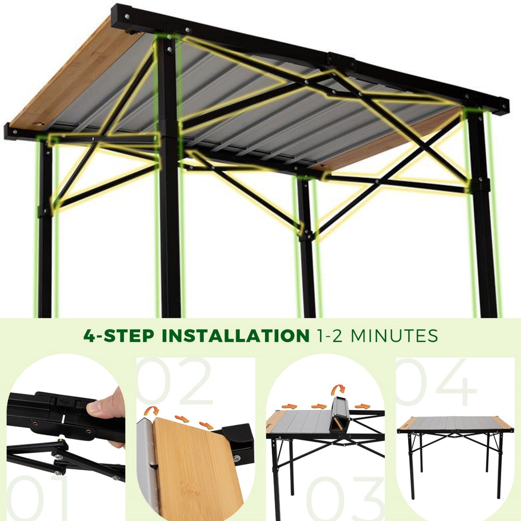 KingCamp GRANITE PRO M Folding Aluminum Table 40x27