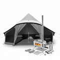 KingCamp KHAN LIGHT Tent & Wood Stove Bundle
