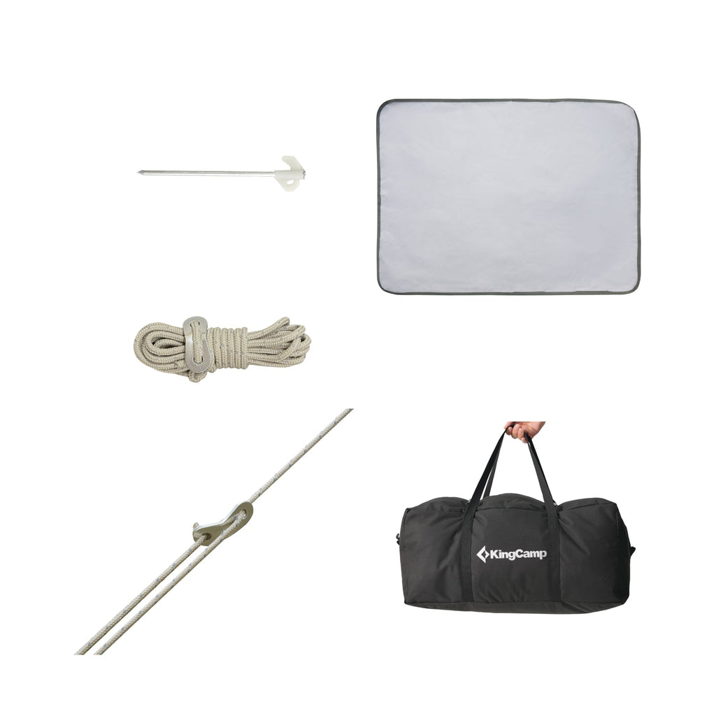 KingCamp MOUNTAIN IN C5 Cabin Tent with Stove Jack & AC Port