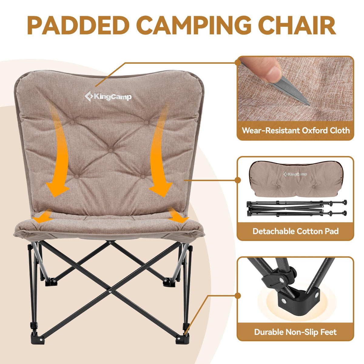KingCamp LEMON C10 Oversized Padded Butterfly Chair