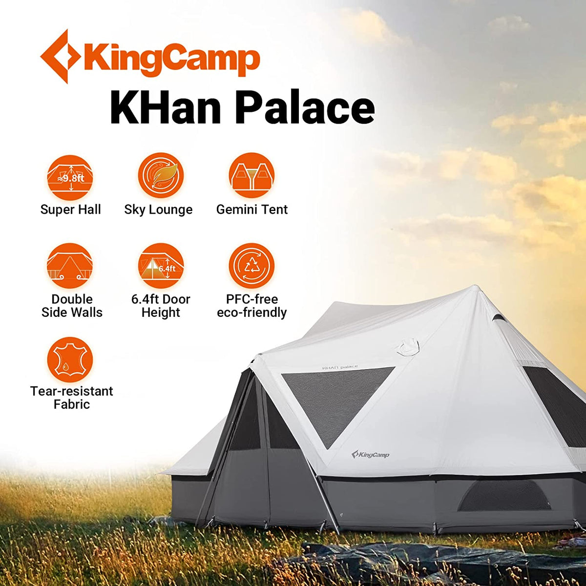 KingCamp KHAN PALACE 10-12 Person Glamping Tent