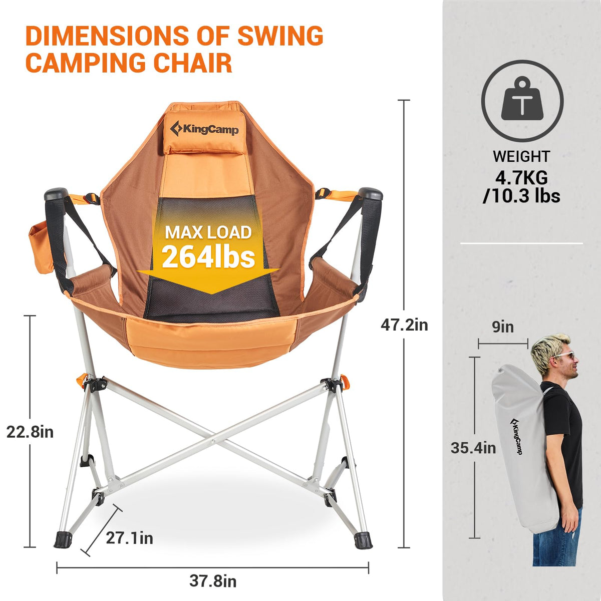 KingCamp Aluminum Alloy Swing Camping Hammock Chair