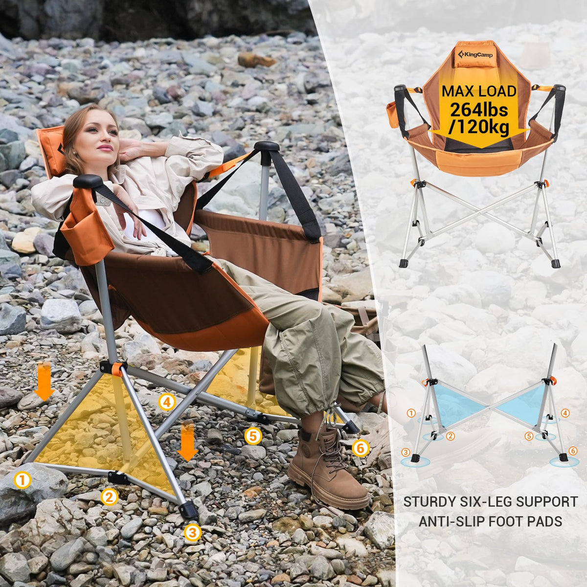 KingCamp Aluminum Alloy Swing Camping Hammock Chair
