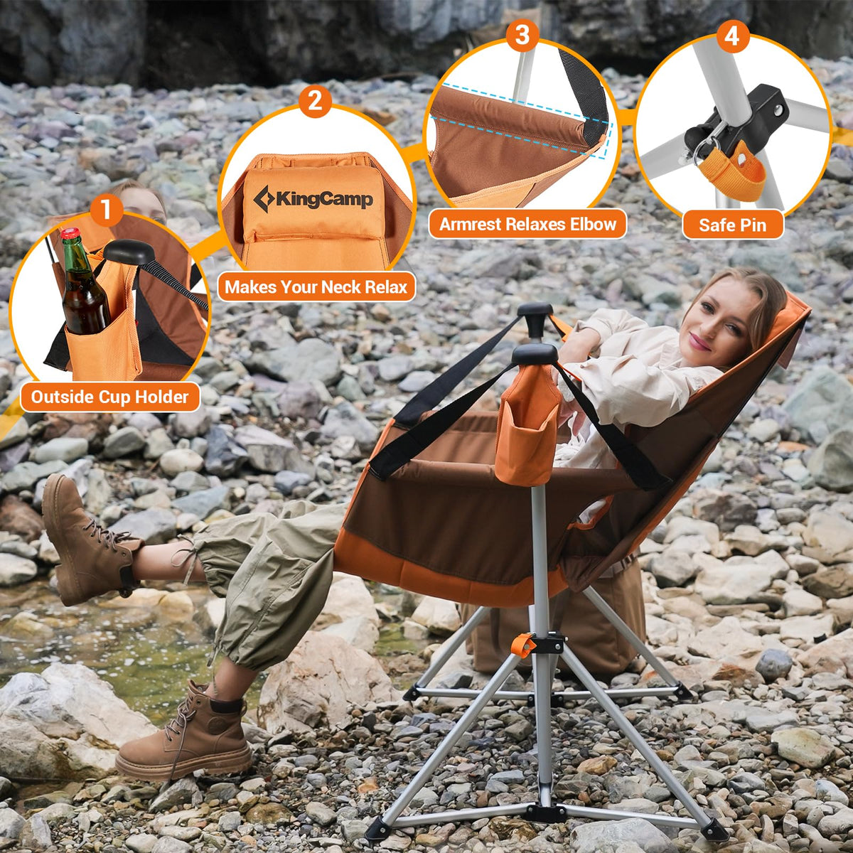 KingCamp Aluminum Alloy Swing Camping Hammock Chair