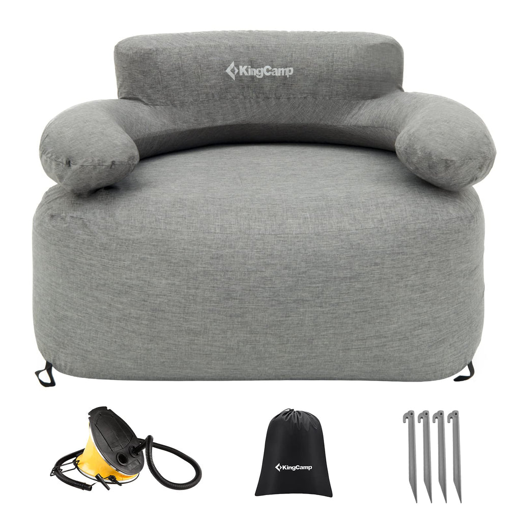KingCamp Premium Single Inflatable Sofa Set / Grey