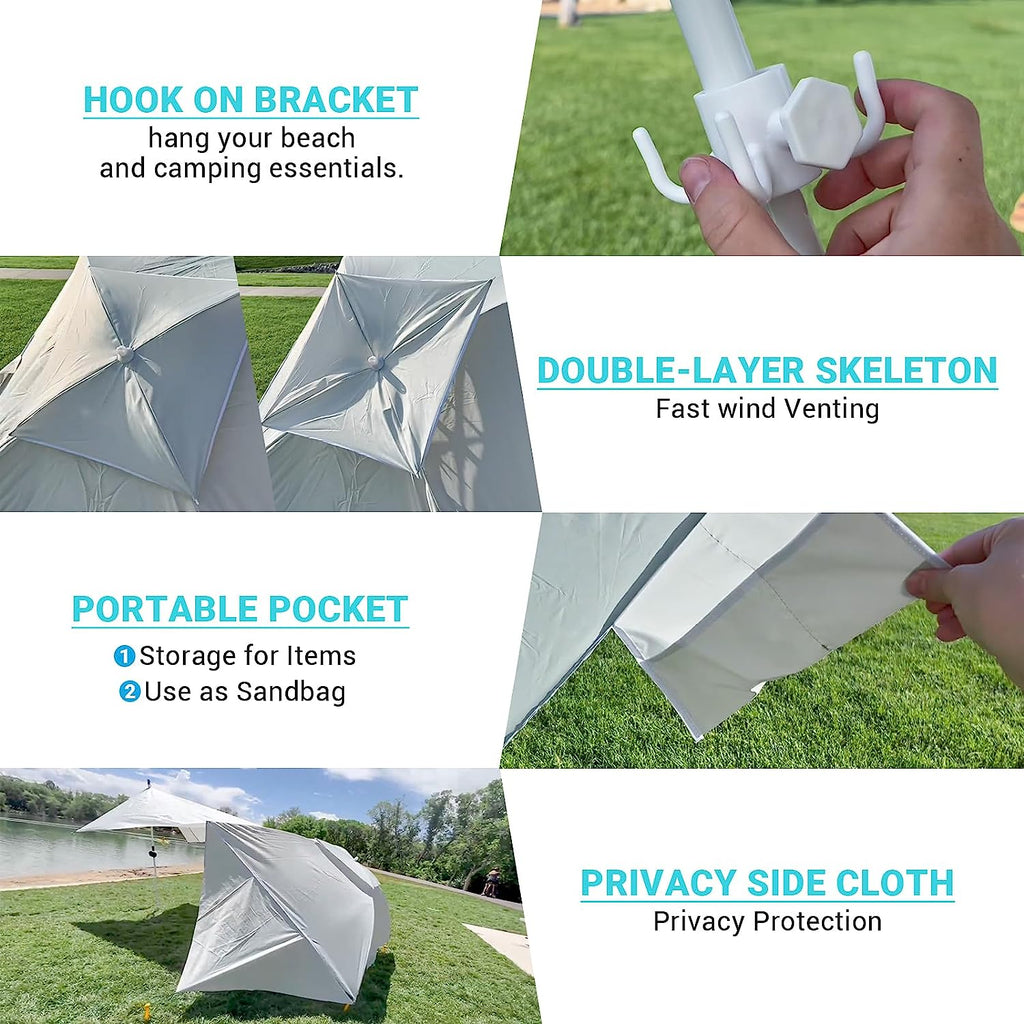 KingCamp Beach Sun Umbrella / Patio Umbrella
