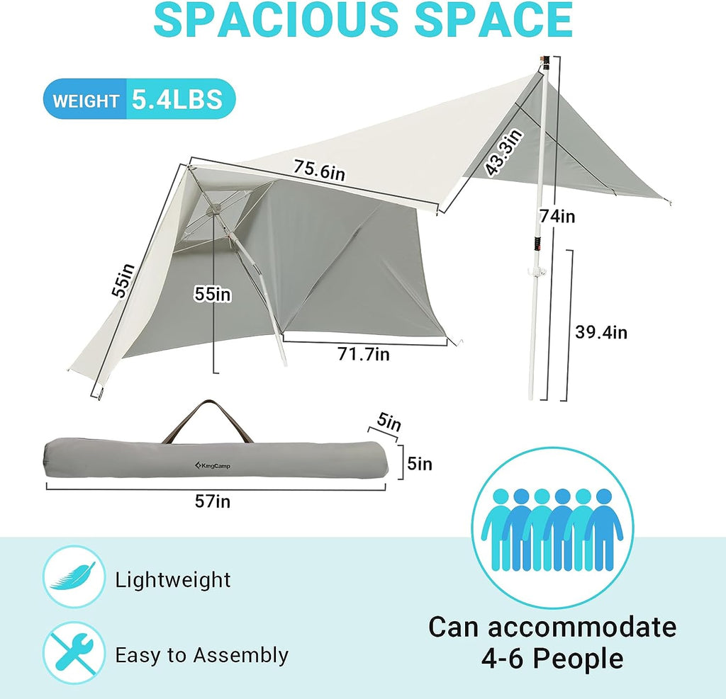 KingCamp Beach Sun Umbrella / Patio Umbrella