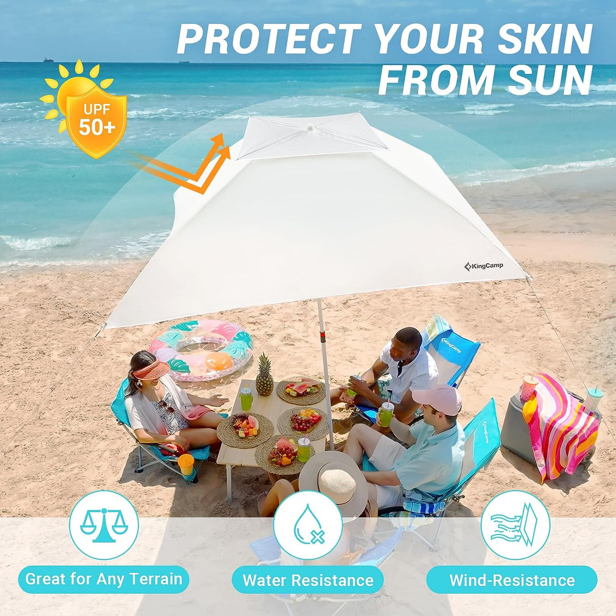 KingCamp Beach Sun Umbrella / Patio Umbrella
