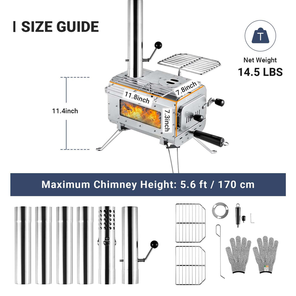 KingCamp Surefire Camping Wood Tent Stove