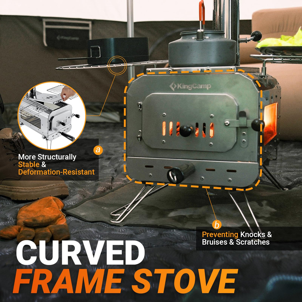 KingCamp Camping Wood Tent Stove (Size S)