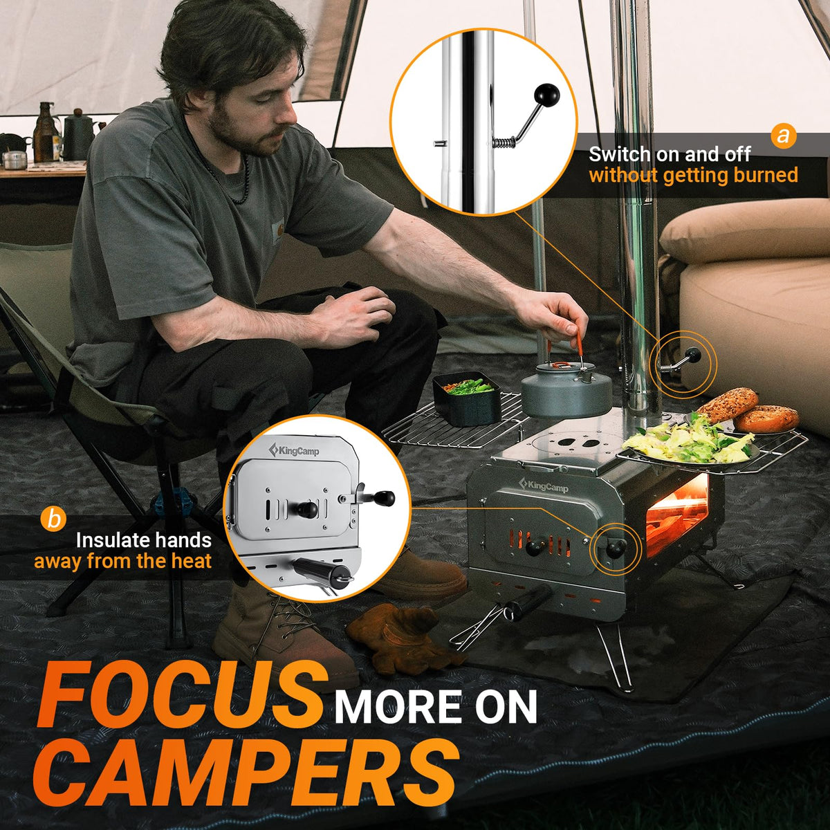 KingCamp Surefire Camping Wood Tent Stove