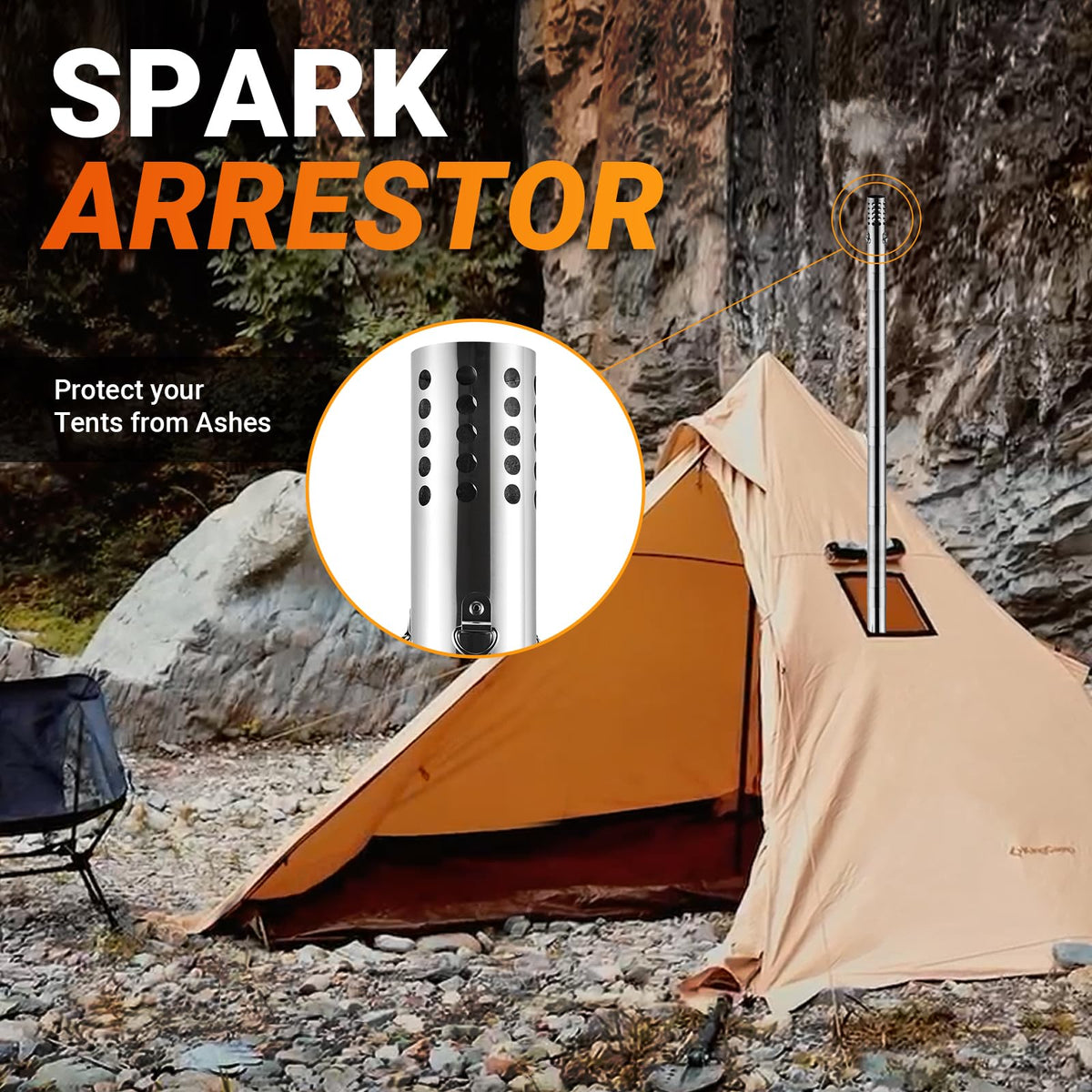KingCamp Camping Wood Tent Stove (Size S)
