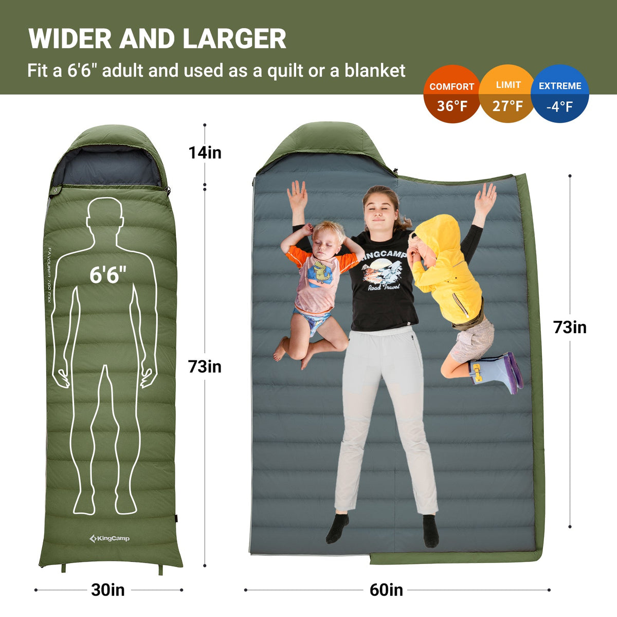 Kingcamp Duck Down Sleeping Bag