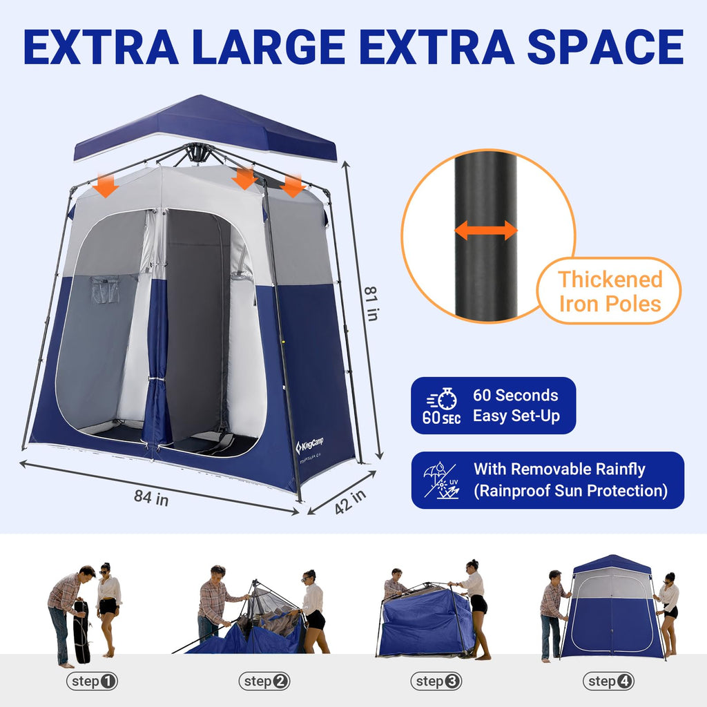 KingCamp MARASUSA Q Double-Room Shower Tent